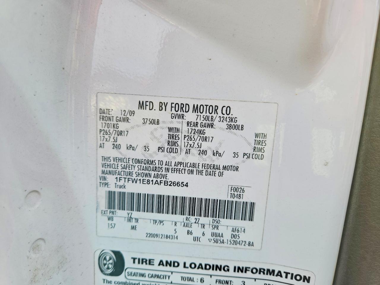 2010 Ford F150 Supercrew