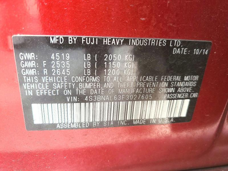 2015 Subaru Legacy 2.5i Limited