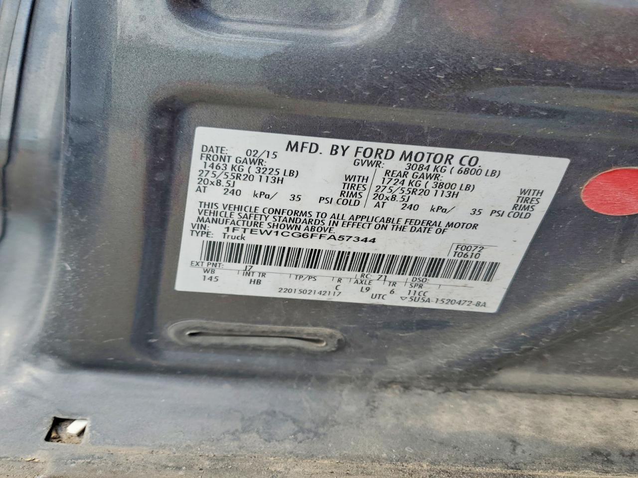 2015 Ford F150 Supercrew