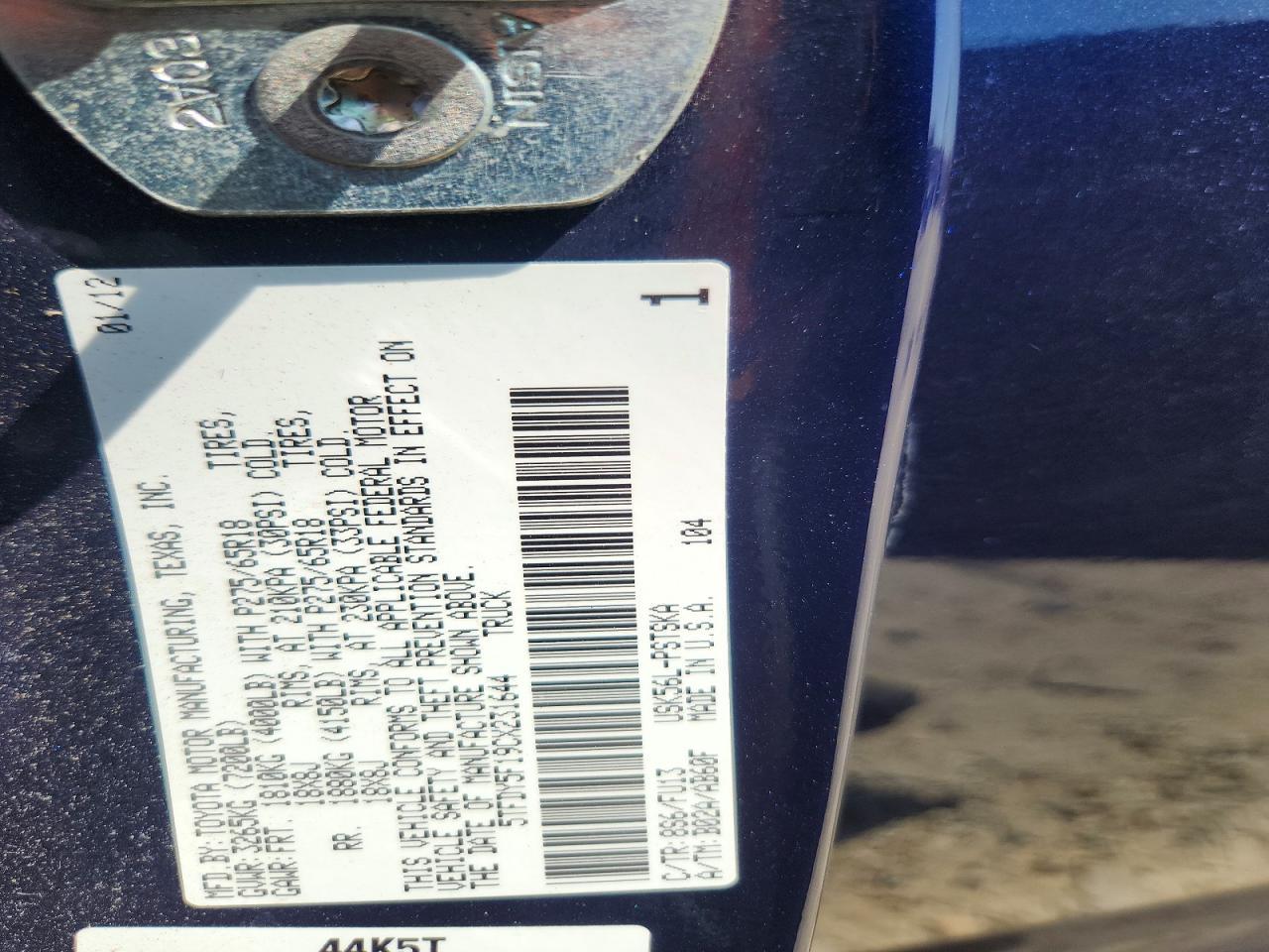 2012 Toyota Tundra Grade