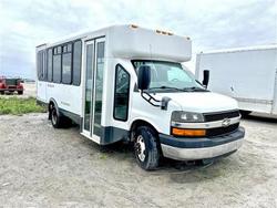 Salvage trucks for sale at Clewiston, FL auction: 2014 Chevrolet Express Shuttle Bus