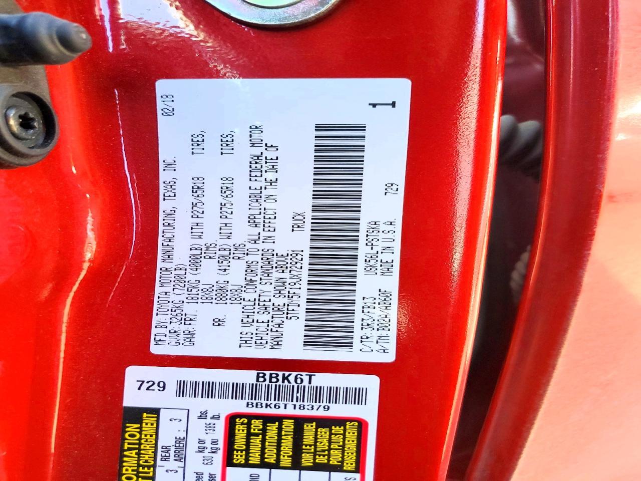 2018 Toyota Tundra SR5