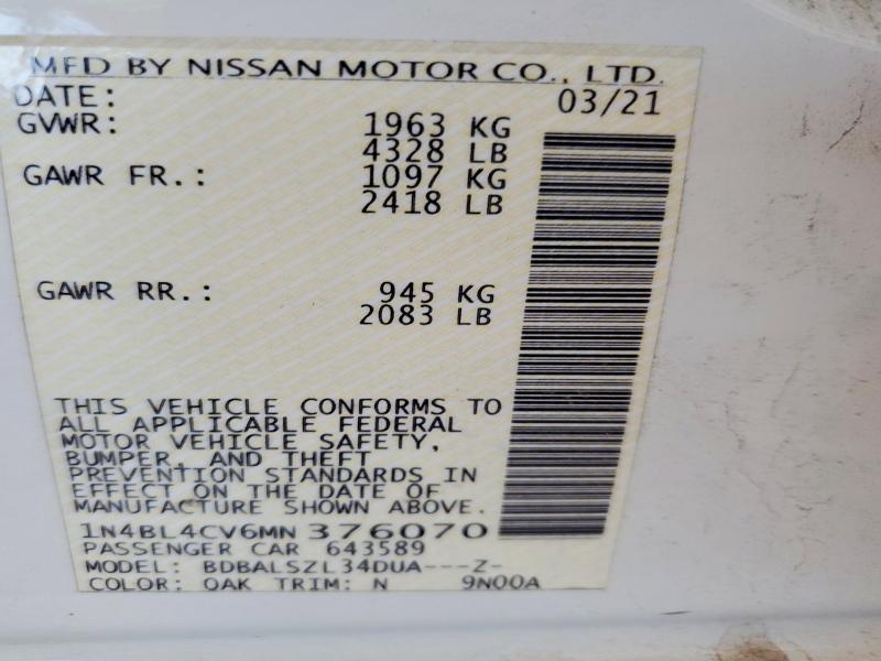 2021 Nissan Altima 2.5 sr