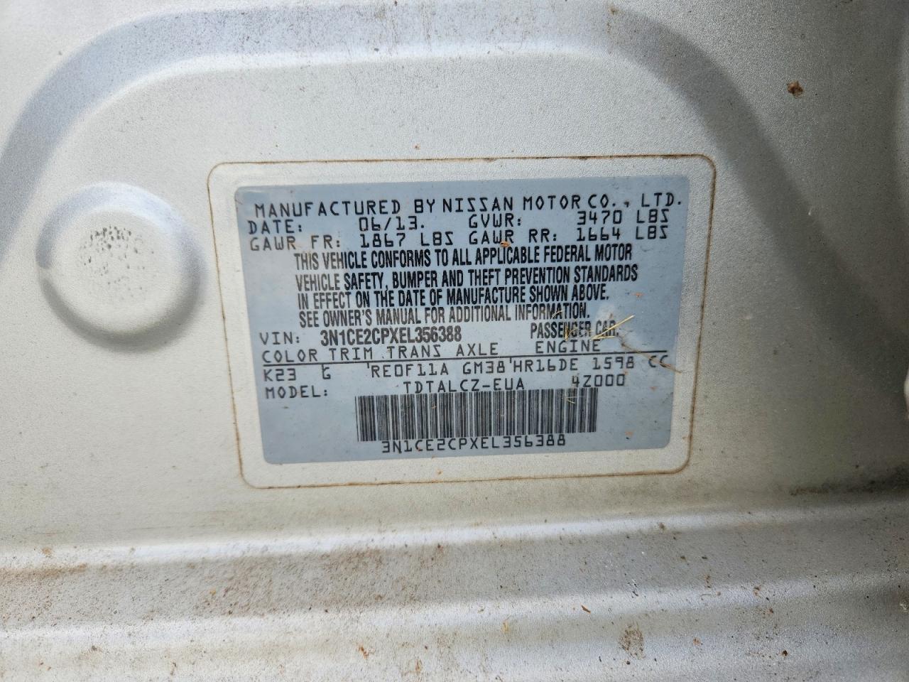 2014 Nissan Versa Note s Plus