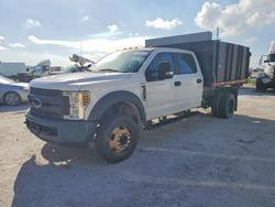 Salvage trucks for sale at Clewiston, FL auction: 2018 Ford F450 Super Duty Flatbed Truck