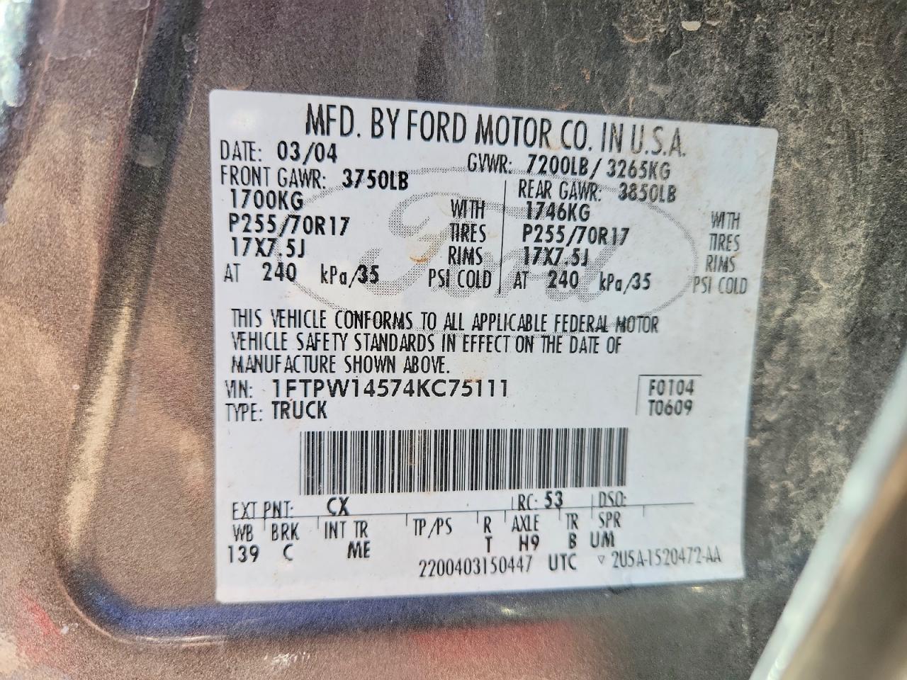 2004 Ford F150 Supercrew