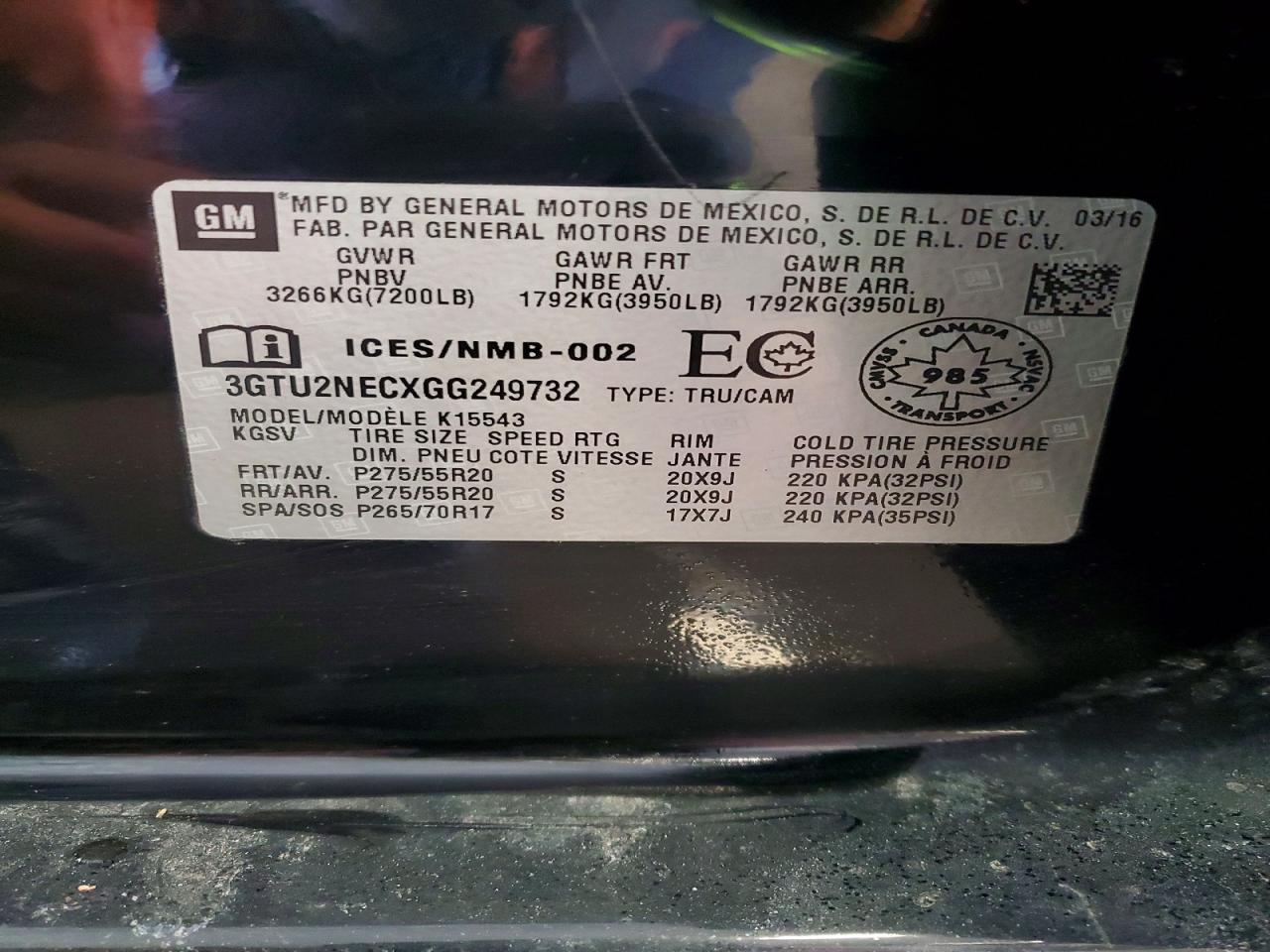 2016 GMC Sierra K1500 SLT