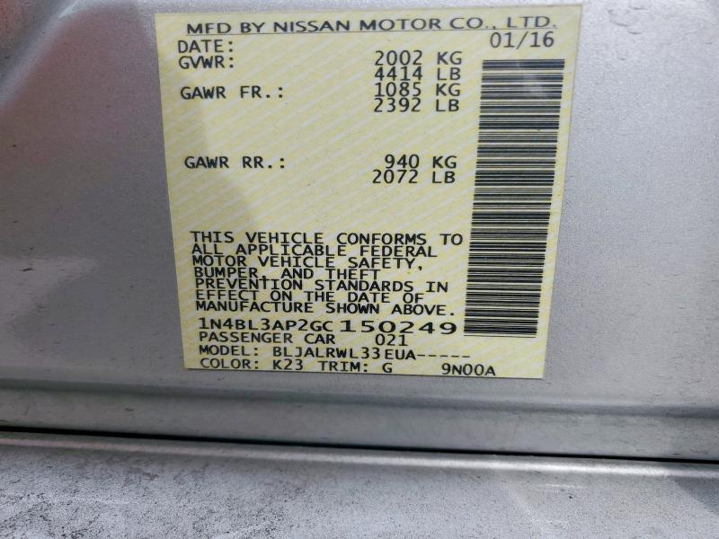 2016 Nissan Altima 3.5 sl