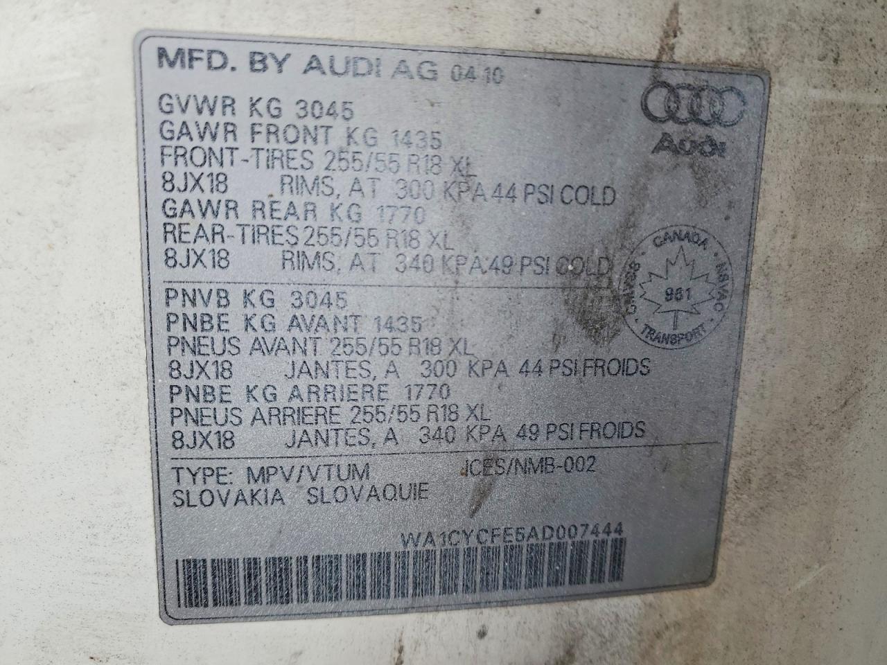 2010 Audi Q7 Premium