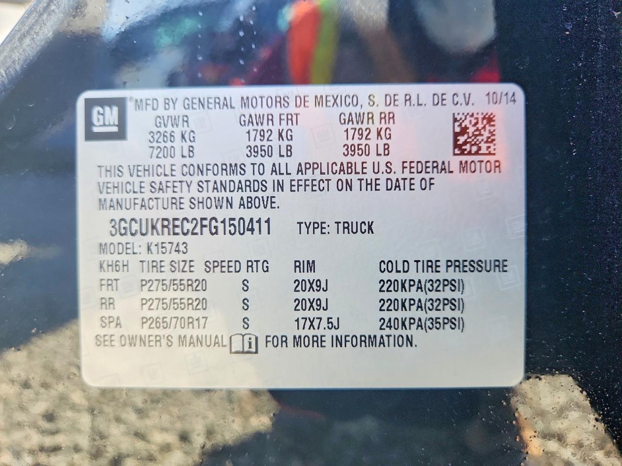 2015 Chevrolet Silverado K1500 LT