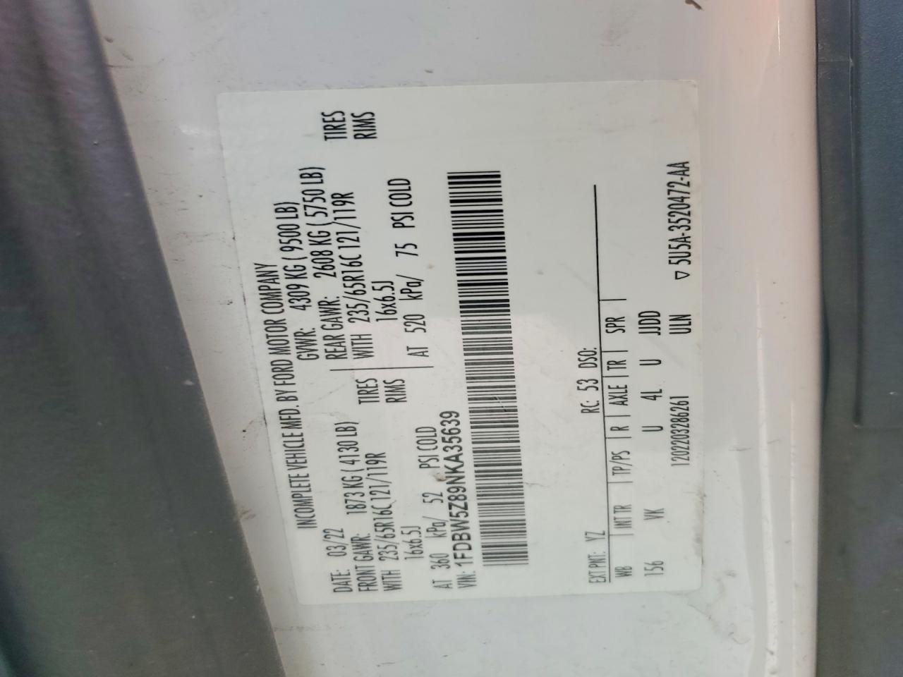 2022 Ford Transit Delivery Truck