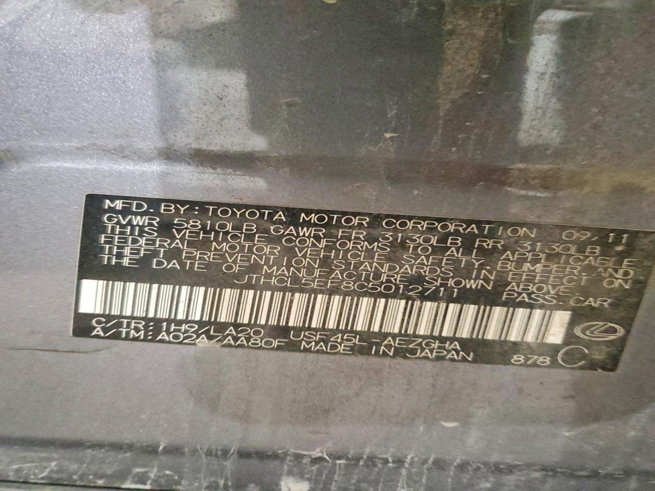 2012 Lexus Ls 460 Base