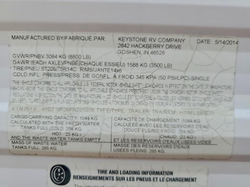 2015 Keystone Hideout Camper