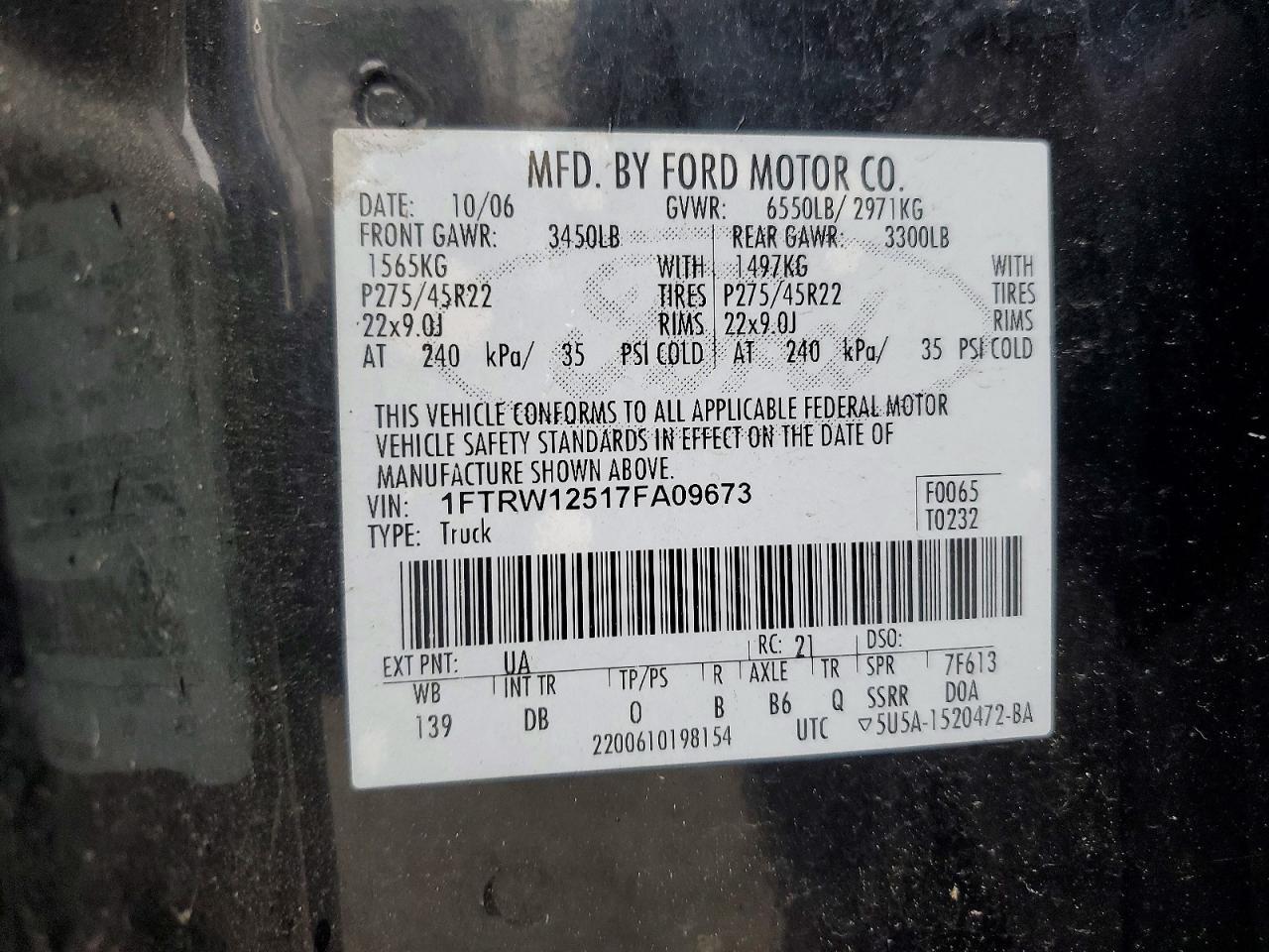 2007 Ford F150 Supercrew