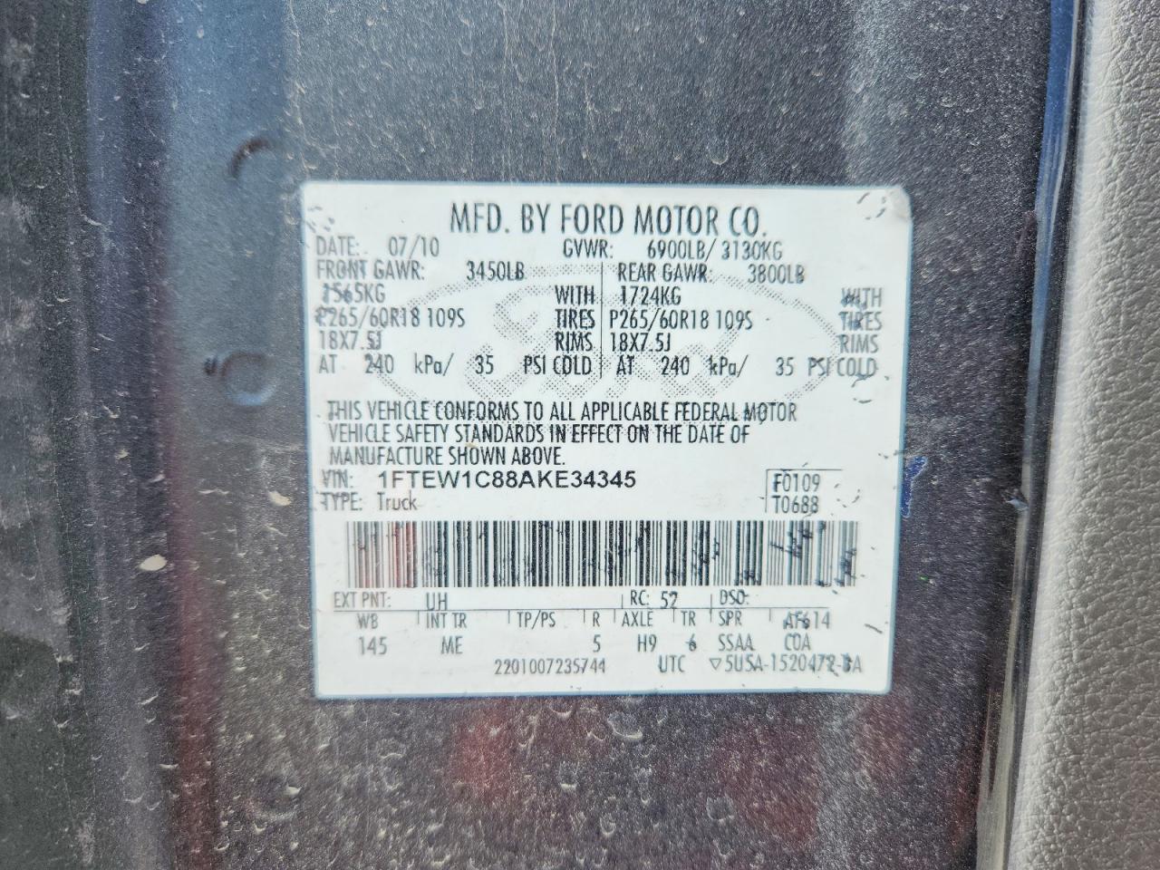2010 Ford F150 Supercrew