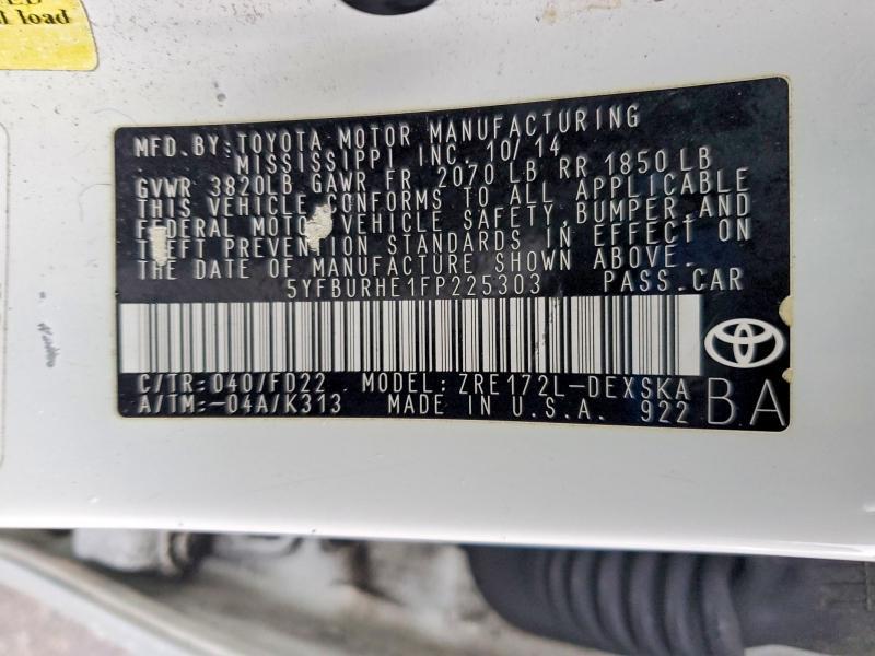 2015 Toyota Corolla s