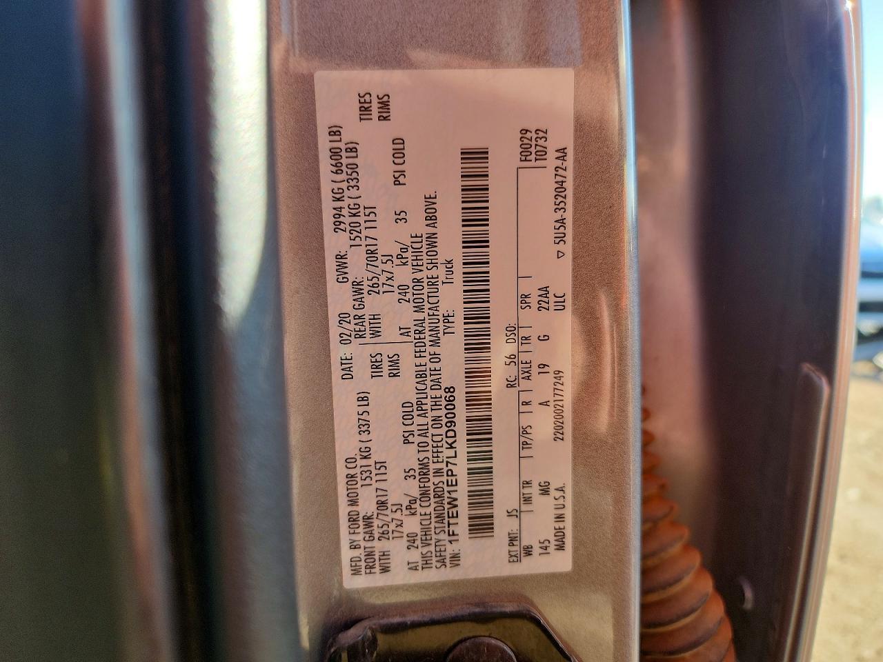 2020 Ford F150 Supercrew