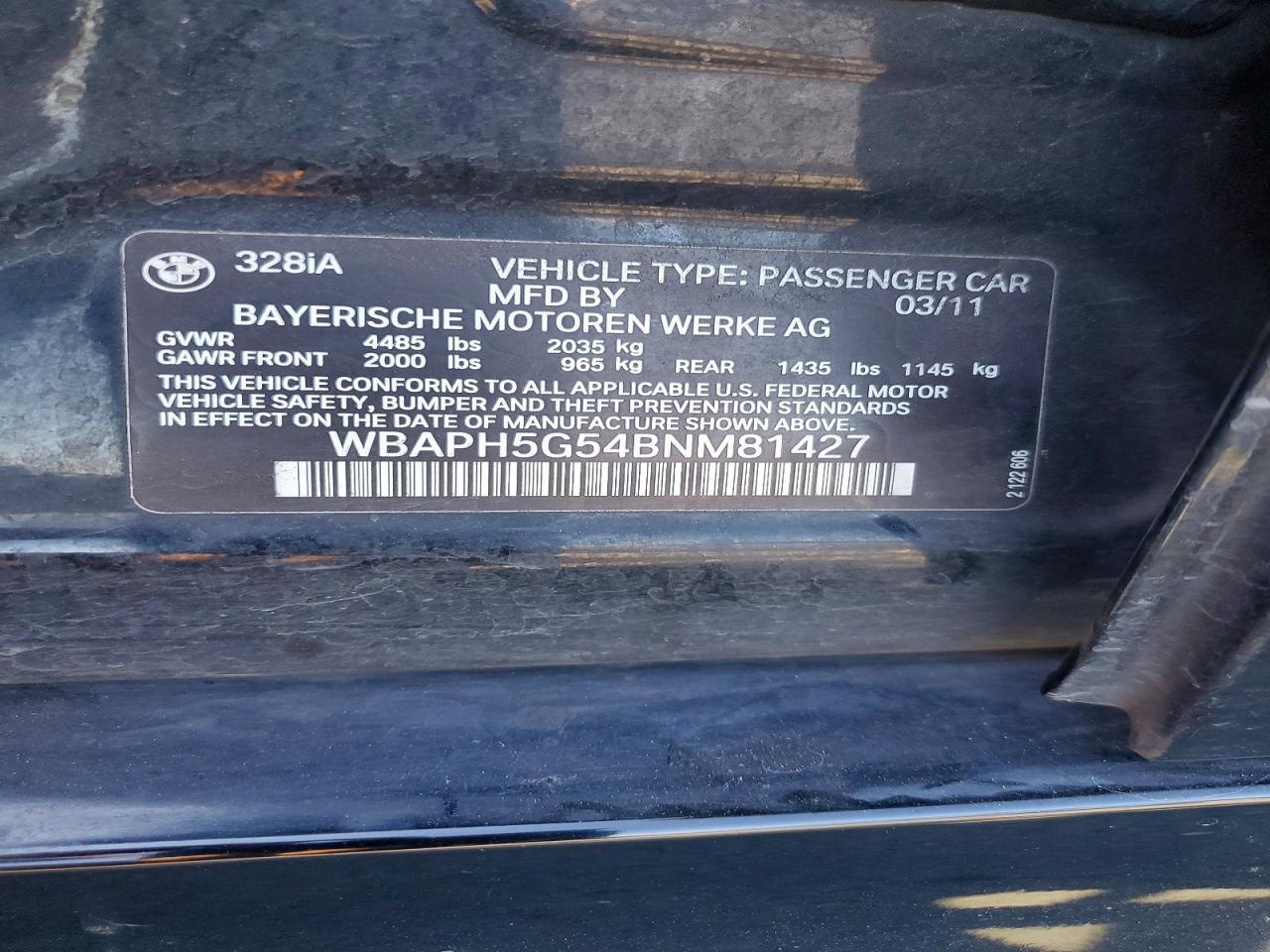 2011 BMW 328 i Sulev