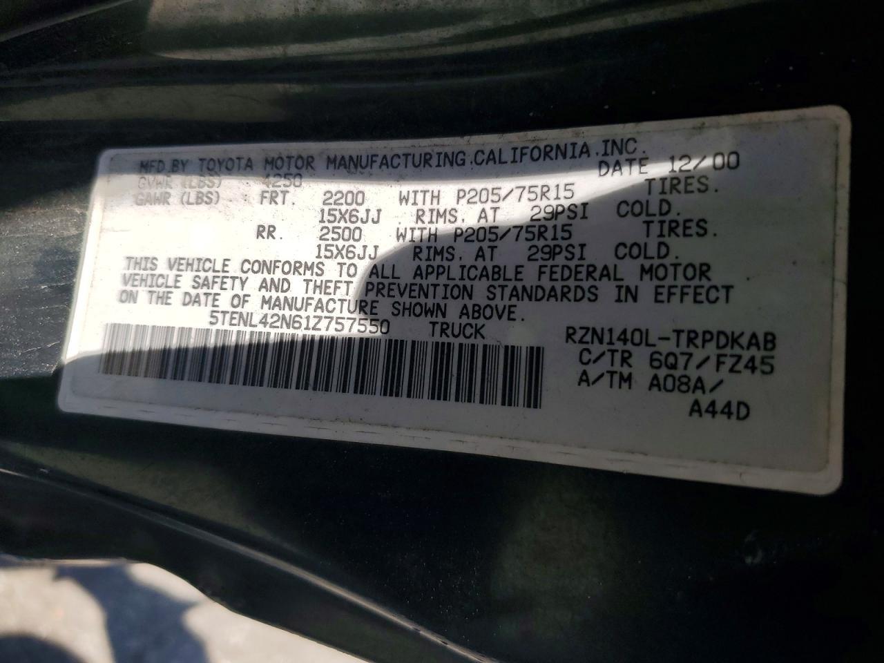 2001 Toyota Tacoma Base