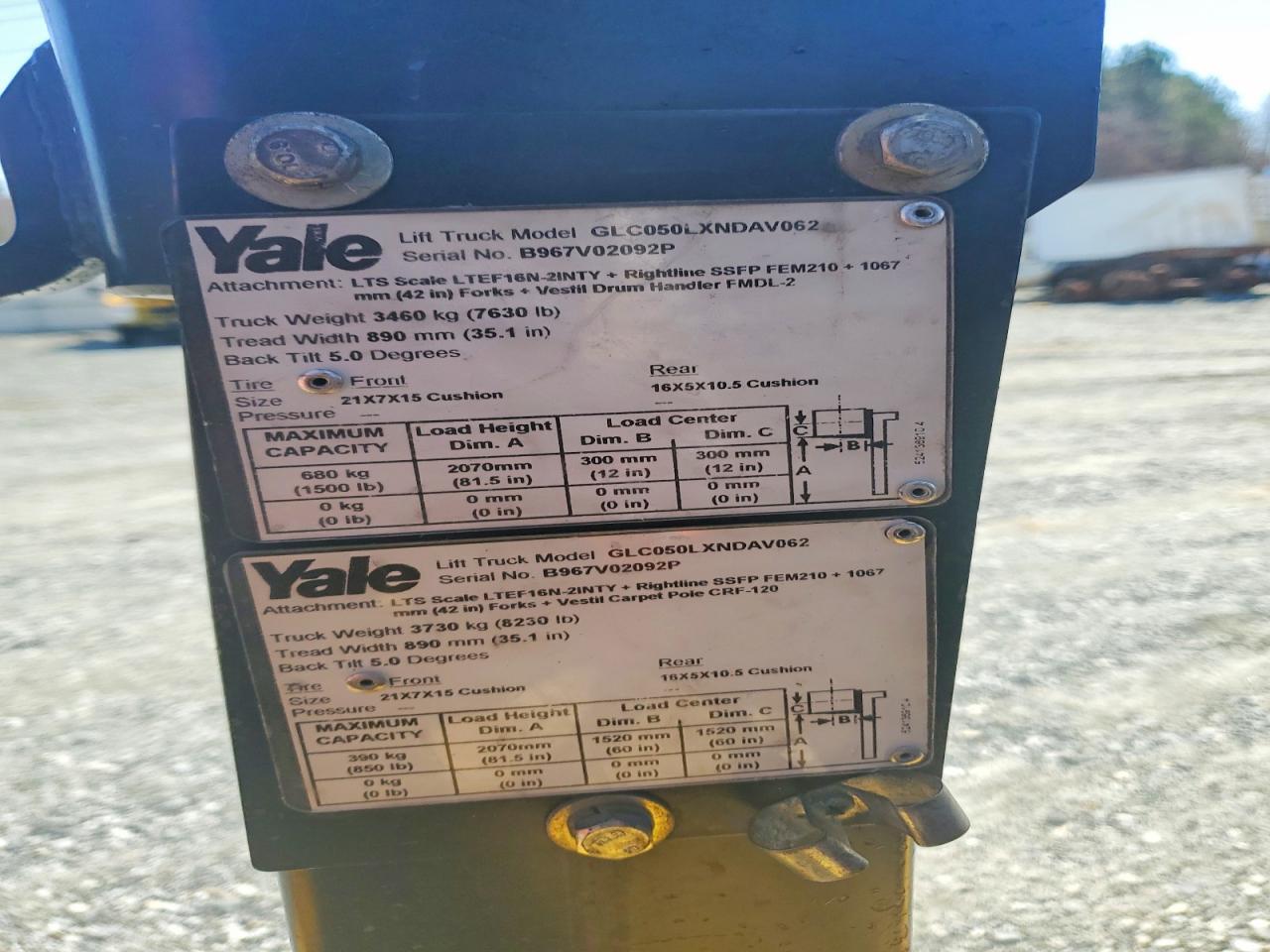 2016 Yale GLC050LXNDAV062 Forklift