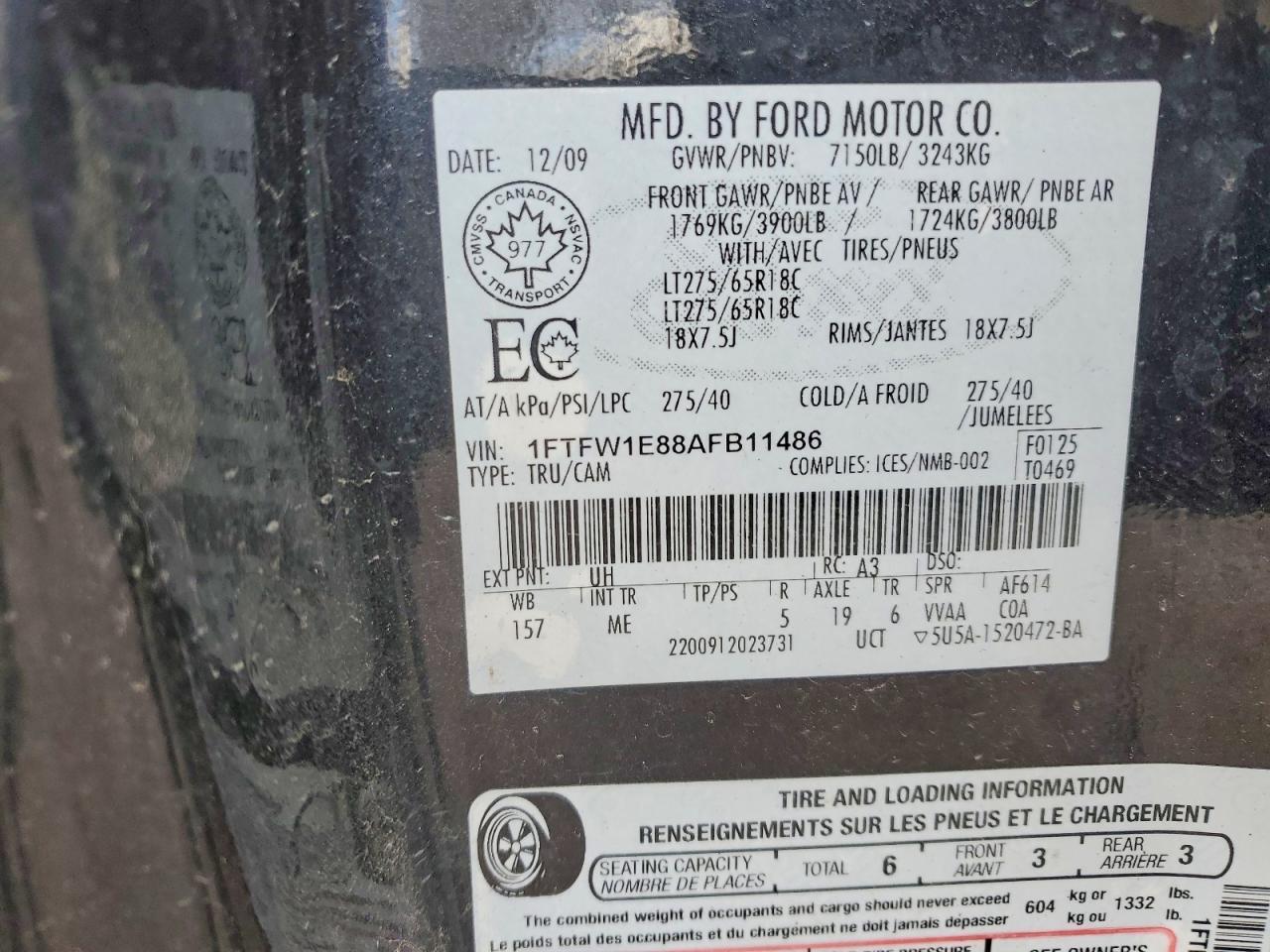 2010 Ford F150 Supercrew