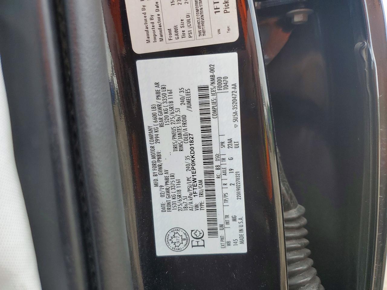 2019 Ford F150 Supercrew