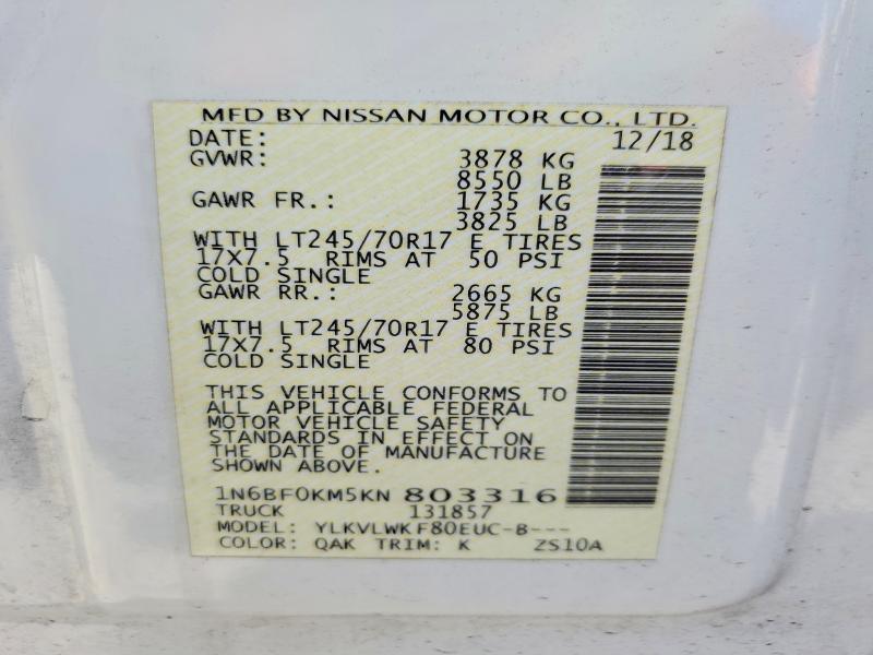 2019 Nissan NV 1500 Utility / Service Van