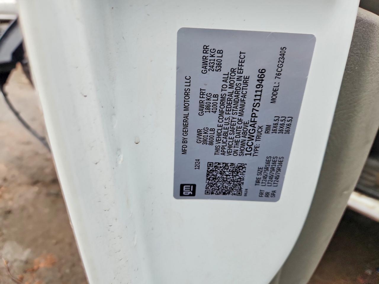 2025 Chevrolet Express 2500 Cargo Utility / Service Van