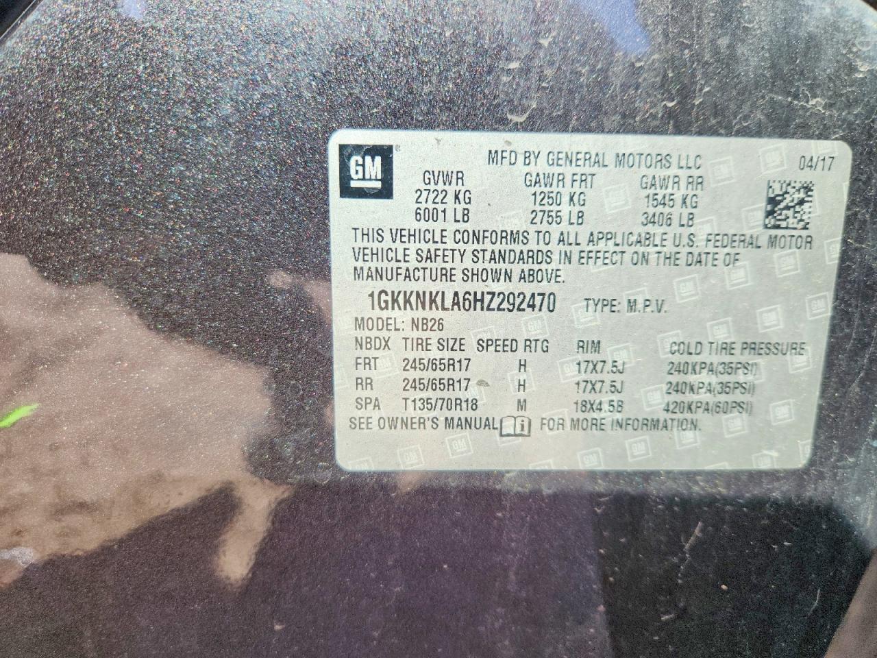 2017 GMC Acadia sle
