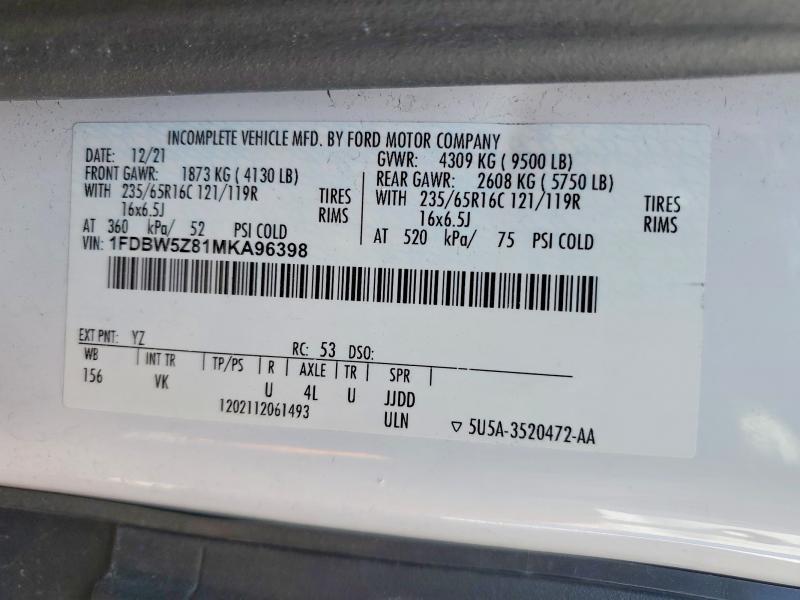 2021 Ford Transit Delivery Truck