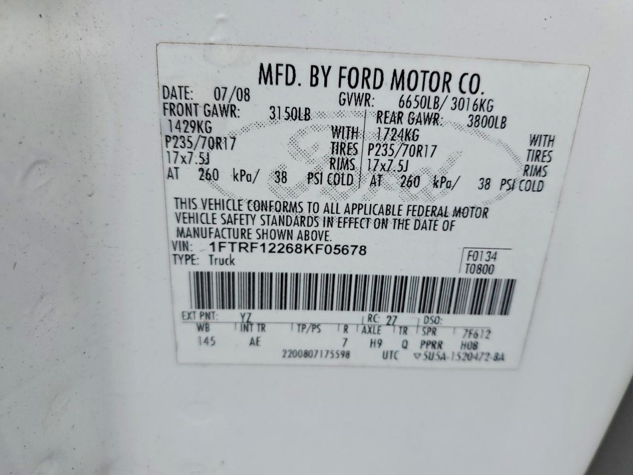2008 Ford F150