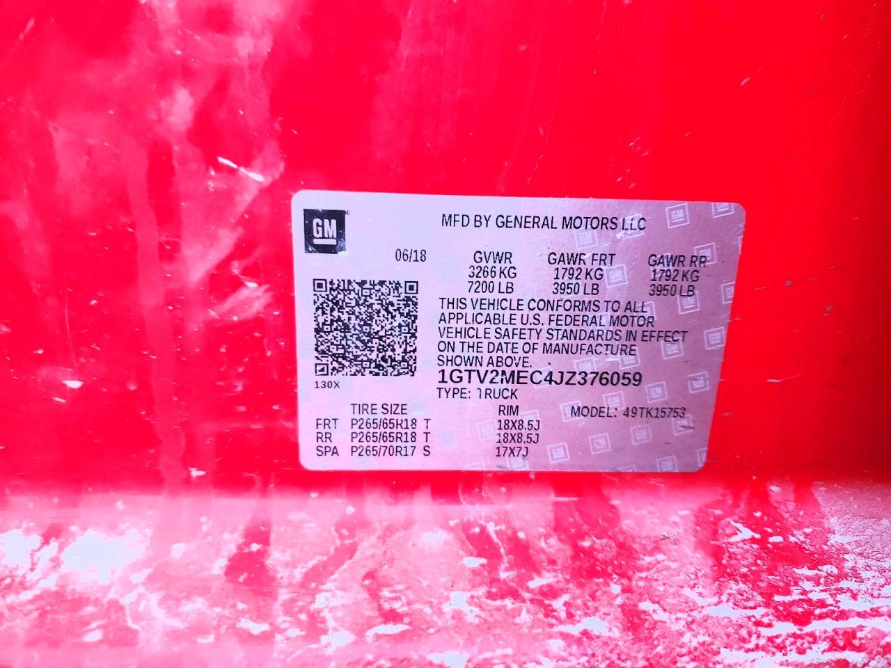 2018 GMC Sierra K1500 SLE