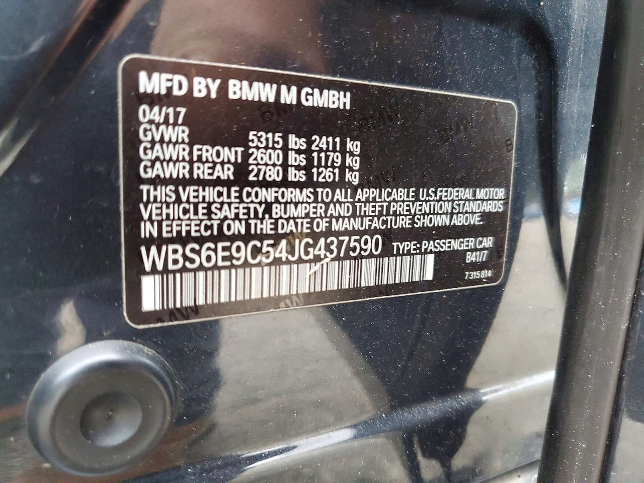 2018 BMW M6 Gran Coupe