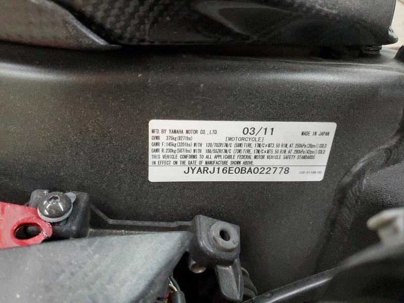 2011 Yamaha YZFR6
