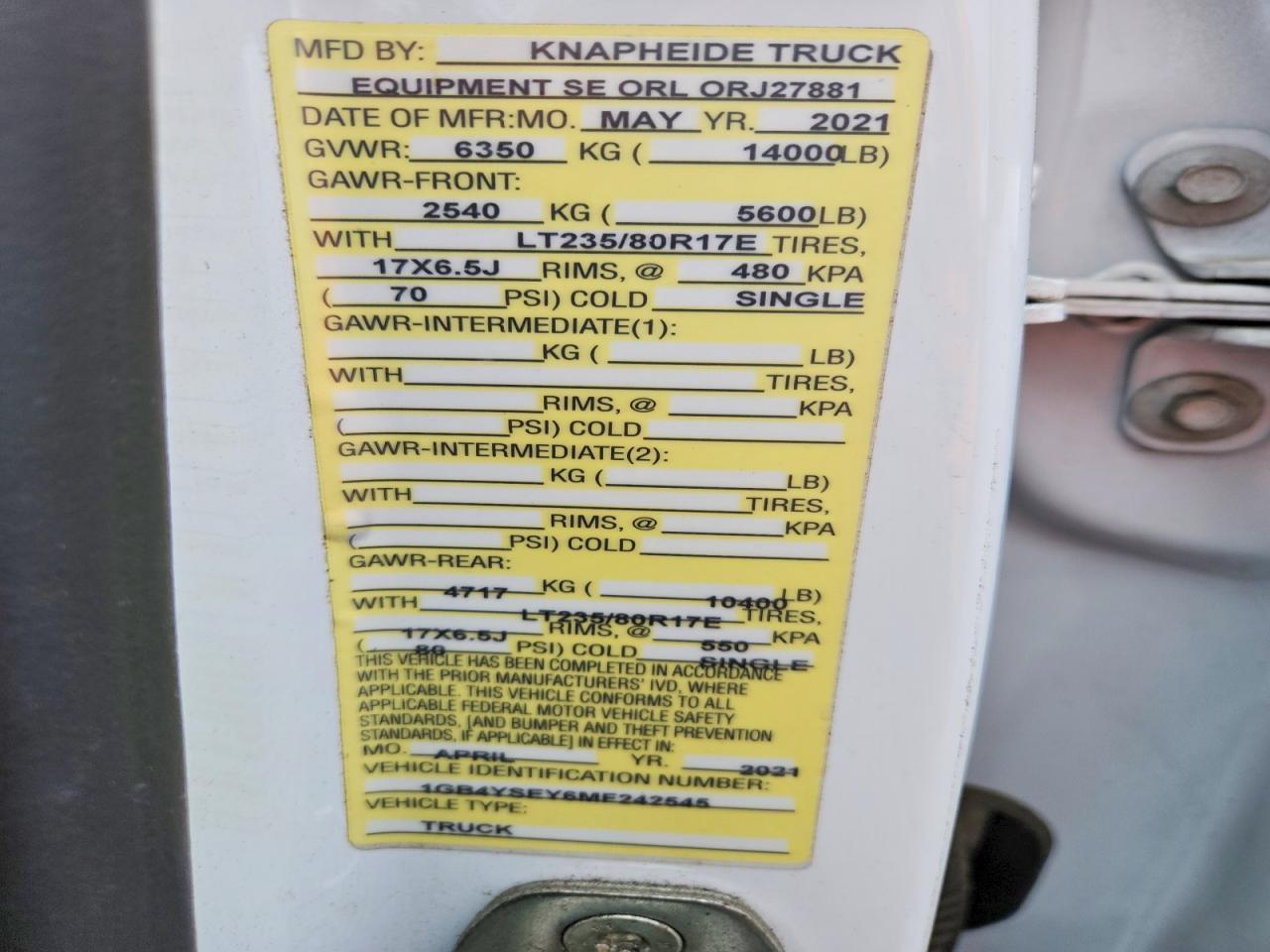 2021 Chevrolet Silverado Utility / Service Truck