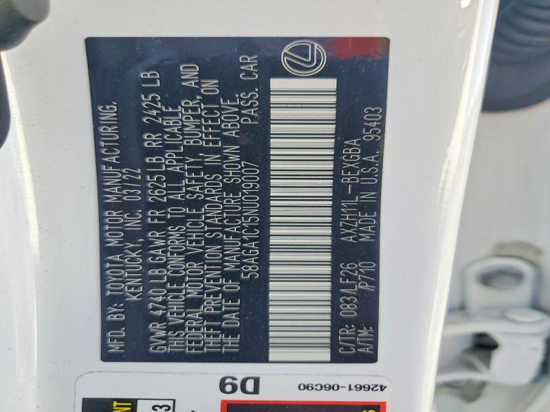 2022 Lexus Es 300h f Sport