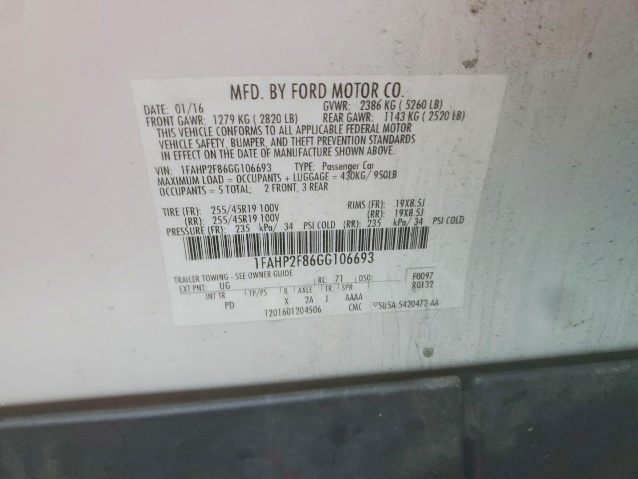 2016 Ford Taurus Limited