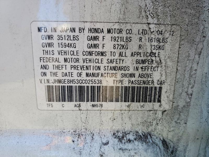 2012 Honda Fit Sport