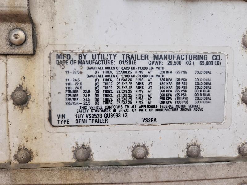 2016 Utility Vs2ra Refrigerated van Trailer