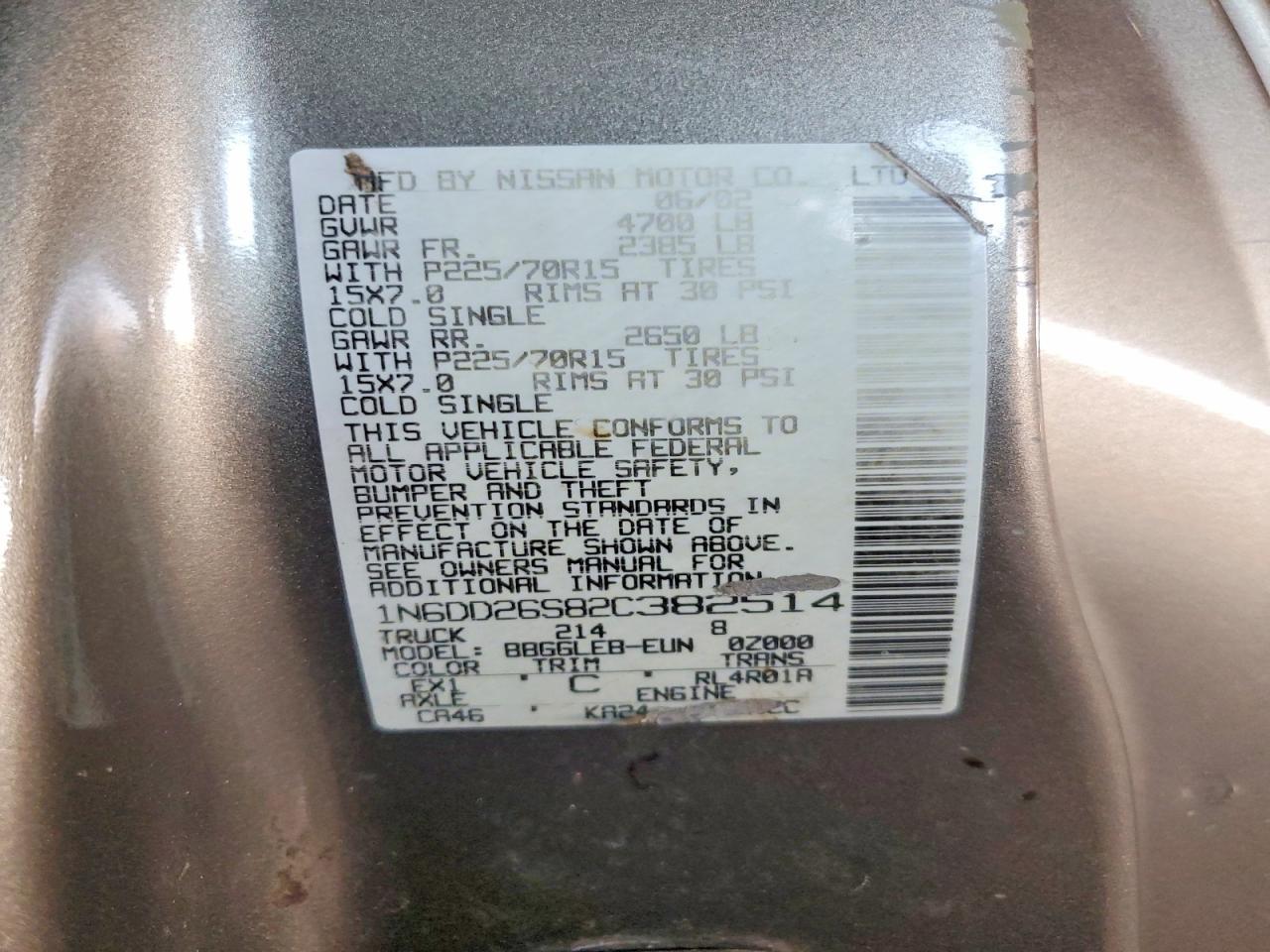 2002 Nissan Frontier Standard