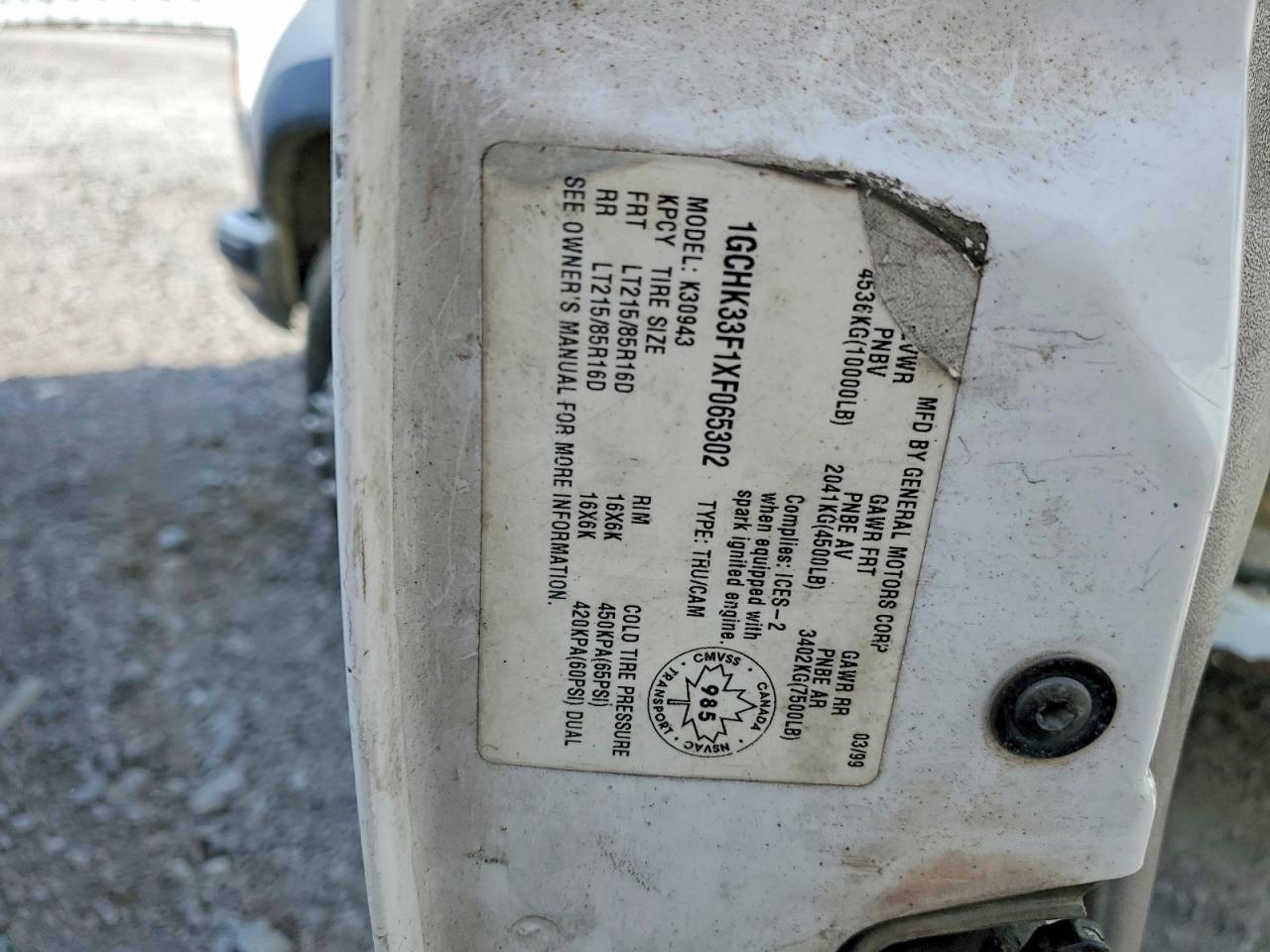 1999 Chevrolet 3500