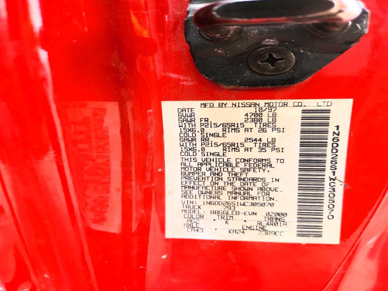 1998 Nissan Frontier XE