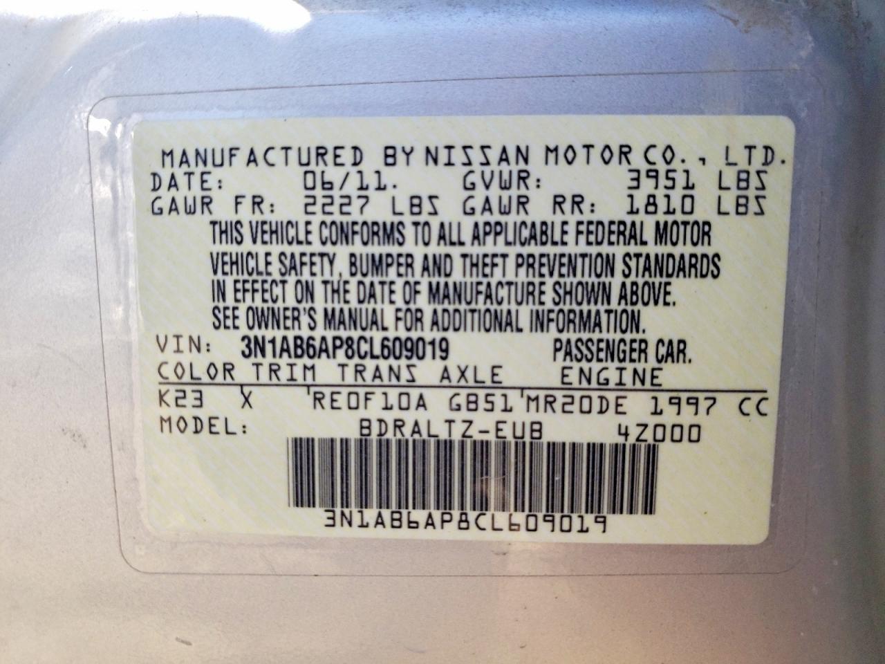 2012 Nissan Sentra 2.0