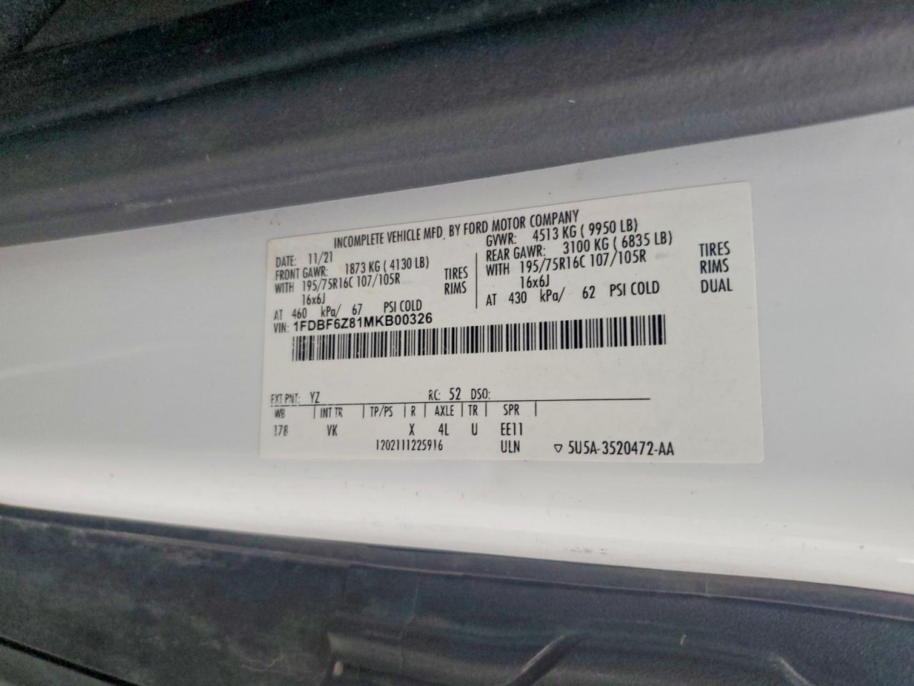 2021 Ford Transit Delivery Truck