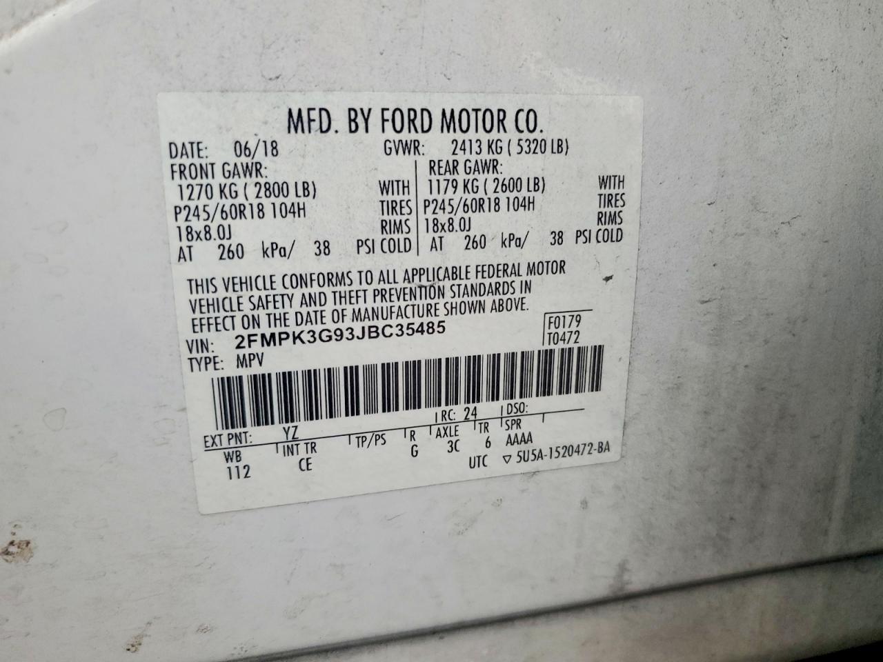2018 Ford Edge se