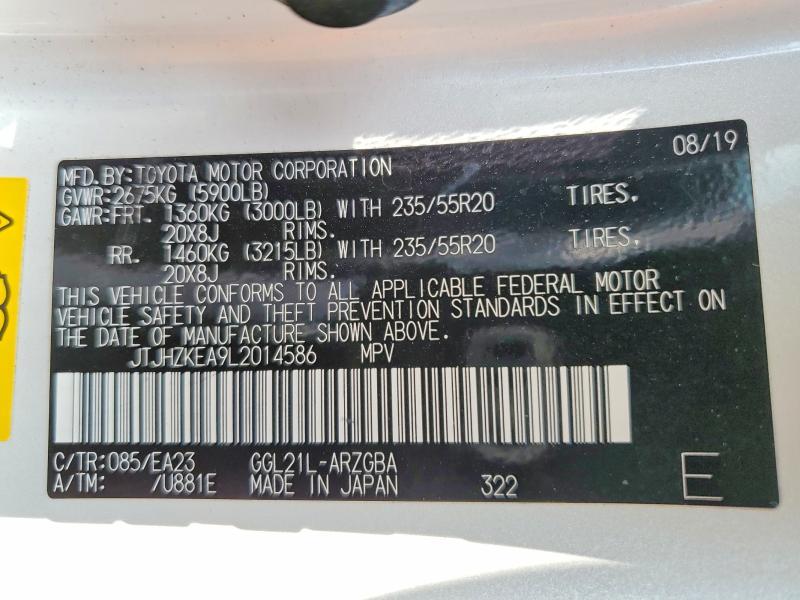 2020 Lexus Rx 350l Base