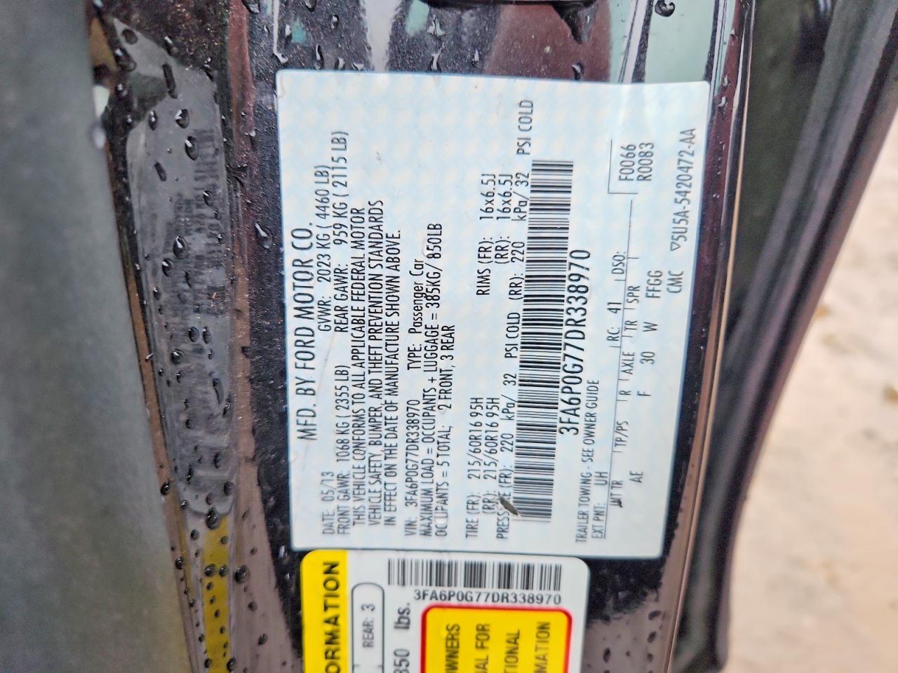 2013 Ford Fusion s