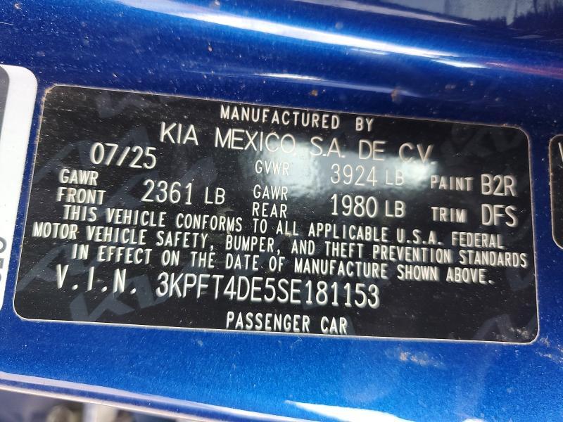 2025 KIA K4 lxs