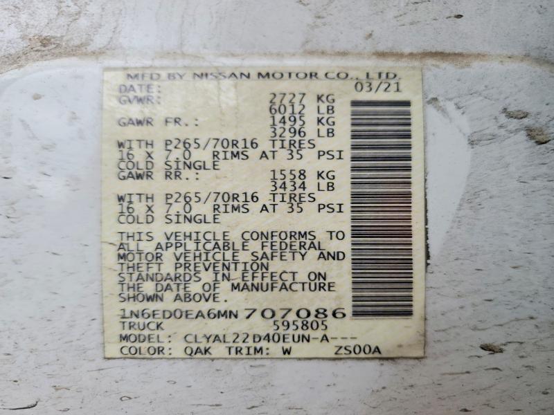 2021 Nissan Frontier sv