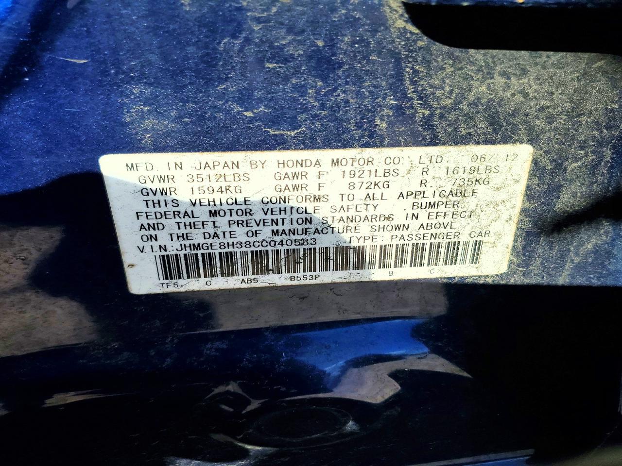 2012 Honda FIT